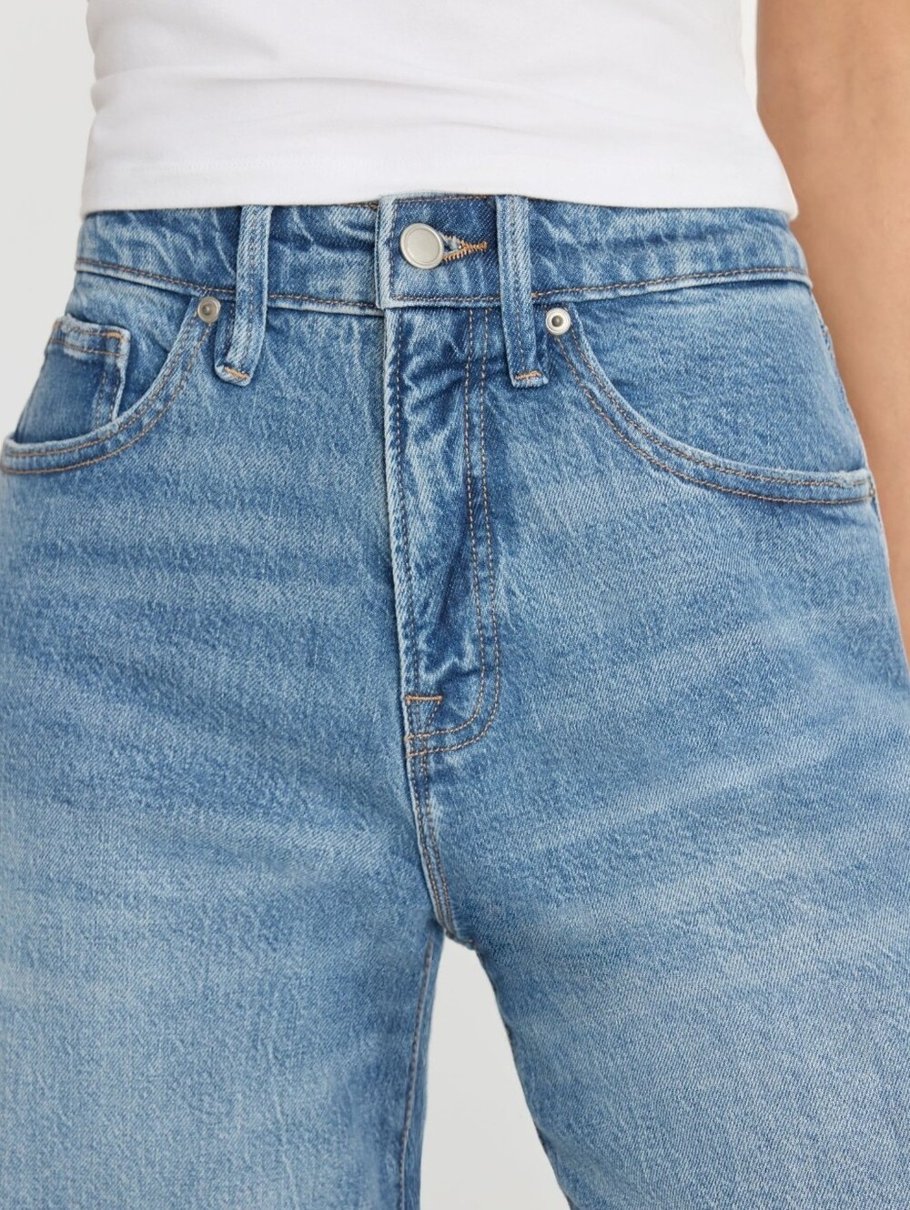 Good American Good Ease‎ Relaxed Wide Leg Jeans Size 14 / 32 Mid Rise 34" Inseam - Picture 12 of 13